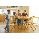 Scaun de masa multifunctional Celia, Lionelo, Din lemn de fag, 6 luni- adult, Reglabil pe inaltime, Spatar lat, Sezut ergonomic, Tavita silicon, Suport de picioare reglabil, Greutate maxima 90 Kg, Gri