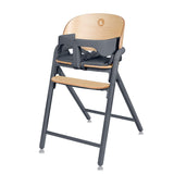 Scaun de masa multifunctional Celia, Lionelo, Din lemn de fag, 6 luni- adult, Reglabil pe inaltime, Spatar lat, Sezut ergonomic, Tavita silicon, Suport de picioare reglabil, Greutate maxima 90 Kg, Gri