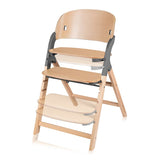 Scaun de masa multifunctional Megan, Lionelo, Din lemn de fag, 6 luni- adult, Reglabil pe inaltime, Husa impermeabila, Tavita silicon, Suport de picioare reglabil, Greutate maxima 110 Kg, Gri