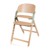 Scaun de masa multifunctional Megan, Lionelo, Din lemn de fag, 6 luni- adult, Reglabil pe inaltime, Husa impermeabila, Tavita silicon, Suport de picioare reglabil, Greutate maxima 110 Kg, Verde