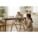 Scaun de masa multifunctional Noah, Jane, De la 6 luni la adult, Din lemn fag, Husa lavabila, Greutate maxima 100 Kg, Sesame