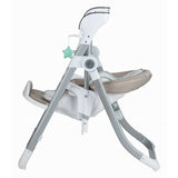 Scaun de masa si balansoar, FreeON, Oli Deluxe, 2 in 1, Transformabil, Multifunctional, Cu melodii de leagan, 0 luni+, Beige