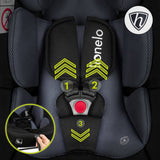 Scoica auto, Lionelo, i-Size Astrid, Include baza Isofix, 0-13 Kg, 40-87 cm, Cu maner si capotina reglabile, Cu protectie laterala avansata, Salteluta confortabila, Testat ADAC, Conform cu R129, Negru/Gri