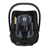 Scoica auto, Lionelo, i-Size Astrid, Include baza Isofix, 0-13 Kg, 40-87 cm, Cu maner si capotina reglabile, Cu protectie laterala avansata, Salteluta confortabila, Testat ADAC, Conform cu R129, Negru/Gri