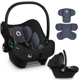 Scoica auto, Lionelo, i-Size Astrid, Include baza Isofix, 0-13 Kg, 40-87 cm, Cu maner si capotina reglabile, Cu protectie laterala avansata, Salteluta confortabila, Testat ADAC, Conform cu R129, Negru/Gri