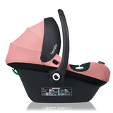 Scoica auto, Lionelo, i-Size Astrid, Include baza Isofix, 0-13 Kg, 40-87 cm, Cu maner si capotina reglabile, Cu protectie laterala avansata, Salteluta confortabila, Testat ADAC, Conform cu R129, Roz