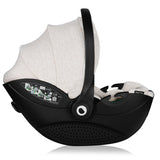 Scoica auto, Lionelo, Moxie, i-Size, 40-87 cm, Tetiera reglabila, intarita cu spuma de memorie, Carcasa ventilata, Din bambus, Protectie avansata, Conform cu R129, Bej