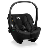 Scoica auto, Lionelo, Moxie, i-Size, 40-87 cm, Tetiera reglabila, intarita cu spuma de memorie, Carcasa ventilata, Din bambus, Protectie avansata, Conform cu R129, Negru