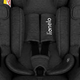 Scoica auto, Lionelo, Moxie, i-Size, 40-87 cm, Tetiera reglabila, intarita cu spuma de memorie, Carcasa ventilata, Din bambus, Protectie avansata, Conform cu R129, Negru