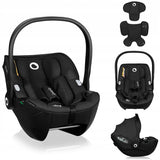 Scoica auto, Lionelo, Moxie, i-Size, 40-87 cm, Tetiera reglabila, intarita cu spuma de memorie, Carcasa ventilata, Din bambus, Protectie avansata, Conform cu R129, Negru