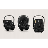 Scoica auto, Lionelo, Moxie, i-Size, 40-87 cm, Tetiera reglabila, intarita cu spuma de memorie, Carcasa ventilata, Din bambus, Protectie avansata, Conform cu R129, Negru