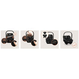 Scoica auto, Lionelo, Moxie, i-Size, 40-87 cm, Tetiera reglabila, intarita cu spuma de memorie, Carcasa ventilata, Din bambus, Protectie avansata, Conform cu R129, Negru