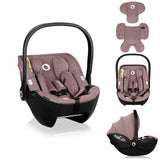 Scoica auto, Lionelo, Moxie, i-Size, Include baza rotativa 360 cu picior de fixare, 40-87 cm, Tetiera reglabila, intarita cu spuma de memorie, Carcasa ventilata, Din bambus, Protectie avansata, Conform R129, Mov