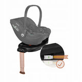 Scoica auto, Lionelo, Moxie, i-Size, Include baza rotativa 360 cu picior de fixare, 40-87 cm, Tetiera reglabila, intarita cu spuma de memorie, Carcasa ventilata, Din bambus, Protectie avansata, Conform R129, Mov