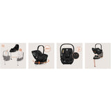 Scoica auto, Lionelo, Moxie, i-Size, Include baza rotativa 360 cu picior de fixare, 40-87 cm, Tetiera reglabila, intarita cu spuma de memorie, Carcasa ventilata, Din bambus, Protectie avansata, Conform R129, Mov