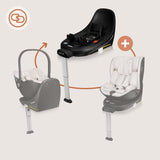 Scoica auto, Lionelo, Moxie, i-Size, Include baza rotativa 360 cu picior de fixare, 40-87 cm, Tetiera reglabila, intarita cu spuma de memorie, Carcasa ventilata, Din bambus, Protectie avansata, Conform R129, Mov