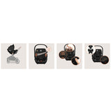 Scoica auto, Lionelo, Moxie, i-Size, Include baza rotativa 360 cu picior de fixare, 40-87 cm, Tetiera reglabila, intarita cu spuma de memorie, Carcasa ventilata, Din bambus, Protectie avansata, Conform R129, Negru
