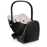 Scoica auto, Lionelo, Moxie, i-Size, Include baza rotativa 360 cu picior de fixare, 40-87 cm, Tetiera reglabila, intarita cu spuma de memorie, Carcasa ventilata, Din bambus, Protectie avansata, Conform R129, Bej