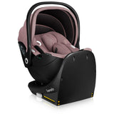 Scoica auto, Lionelo, Moxie, i-Size, Include baza rotativa 360 cu picior de fixare, 40-87 cm, Tetiera reglabila, intarita cu spuma de memorie, Carcasa ventilata, Din bambus, Protectie avansata, Conform R129, Mov