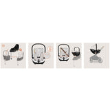 Scoica auto, Lionelo, Moxie, i-Size, Include baza rotativa 360 cu picior de fixare, 40-87 cm, Tetiera reglabila, intarita cu spuma de memorie, Carcasa ventilata, Din bambus, Protectie avansata, Conform R129, Bej