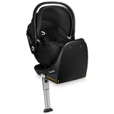 Scoica auto, Lionelo, Moxie, i-Size, Include baza rotativa 360 cu picior de fixare, 40-87 cm, Tetiera reglabila, intarita cu spuma de memorie, Carcasa ventilata, Din bambus, Protectie avansata, Conform R129, Negru
