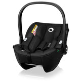 Scoica auto, Lionelo, Moxie, i-Size, Include baza rotativa 360 cu picior de fixare, 40-87 cm, Tetiera reglabila, intarita cu spuma de memorie, Carcasa ventilata, Din bambus, Protectie avansata, Conform R129, Negru