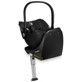 Scoica auto, Lionelo, Moxie, i-Size, Include baza rotativa 360 cu picior de fixare, 40-87 cm, Tetiera reglabila, intarita cu spuma de memorie, Carcasa ventilata, Din bambus, Protectie avansata, Conform R129, Negru