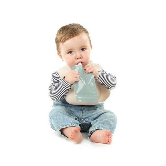 Set 12 pungi reutilizabile, Jane, Pentru hranire, Inchidere ermetica, 10x17 cm, 100 ml, BPA-free si testat LFGB, Multicolor