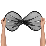 Set 2 parasolare auto, Lionelo, Sunshade, Universal, Cu ventuze, Include saculet depozitare, 44x38 cm, Negru