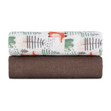 Set 2 scutece, Petite&Mars, Misty, Din muselina de bambus, Hipoalergenice, Dimensiuni mari, 120 x 120 cm, Certificate Oeko Tex Standard 100, Forest Fox