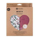 Set 2 scutece, Petite&Mars, Misty, Din muselina de bambus, Hipoalergenice, Dimensiuni mari, 120 x 120 cm, Certificate Oeko Tex Standard 100, Pink Meadow