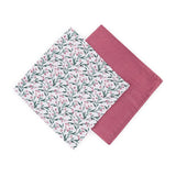 Set 2 scutece, Petite&Mars, Misty, Din muselina de bambus, Hipoalergenice, Dimensiuni mari, 120 x 120 cm, Certificate Oeko Tex Standard 100, Pink Meadow