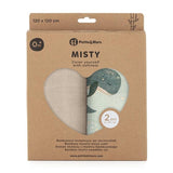 Set 2 scutece, Petite&Mars, Misty, Din muselina de bambus, Hipoalergenice, Dimensiuni mari, 120 x 120 cm, Certificate Oeko Tex Standard 100, Whale Song