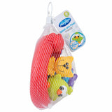 Set 3 animalute de baie si barca plutitoare, Playgro, Fara gauri, Cu gentuta pentru transport, Fara BPA, Splash and Float Friends, Multicolor