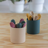 Set 3 lingurite, Petite&Mars, Take&Match, Din silicon, Diverse forme, Pentru supa, paste, alimente usoare, Dezvolta simturile si abilitatile senzoriale, Adecvate pentru masina de spalat vase, Fara BPA, 6 luni+, Frosted Sky, Albastru