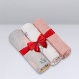 Set 3 museline, Lionelo, Leaf, Multifunctionale, Din bambus, Ideale pentru infasat, Cu proprietati antibacteriene, antifungice si antialergice, Lavabile la masina de spalat, 70x70 cm, Multicolor