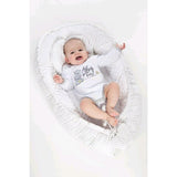 Set 3 piese, New Baby, Luxury, Baby Nest cu doua fete, Cu paturica si pernuta in forma de inima, Minky Bears Pink