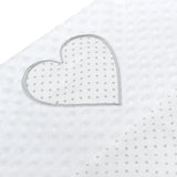 Set 3 piese, New Baby, Luxury, Baby Nest cu doua fete, Cu paturica si pernuta in forma de inima, Minky Heart White