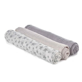 Set 3 scutece, Jane, Din muselina de bambus, Hipoalergenice, 80 x 80 cm, Star