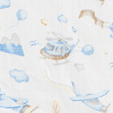 Set 3 scutece, New Baby, Multifunctionale, Din bumbac 100%, Material certificate Oeko Tex Standard 100, 70x80 cm, Multicolor, Boy