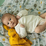 Set 3 scutece, Petite&Mars, Moussy, Din muselina de bambus, Hipoalergenice, 68 x 68 cm, Certificate Oeko Tex Standard 100, Forest Fox