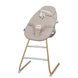 Set balansoar si scaun de masa, Lionelo, Dalia, Scaun cu 2 suporturi pentru picioare, Cu tavita, Balansoar 4 in 1 cu inaltime reglabia si bara cu jucarii, Conform cu EN14988, EN1888-1 EN1888-2, EN1466, Gri