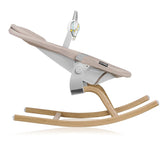 Set balansoar si scaun de masa, Lionelo, Dalia, Scaun cu 2 suporturi pentru picioare, Cu tavita, Balansoar 4 in 1 cu inaltime reglabia si bara cu jucarii, Conform cu EN14988, EN1888-1 EN1888-2, EN1466, Gri