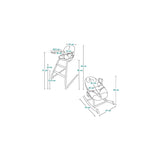 Set balansoar si scaun de masa, Lionelo, Dalia, Scaun cu 2 suporturi pentru picioare, Cu tavita, Balansoar 4 in 1 cu inaltime reglabia si bara cu jucarii, Conform cu EN14988, EN1888-1 EN1888-2, EN1466, Gri