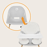 Set balansoar si scaun de masa, Lionelo, Dalia, Scaun cu 2 suporturi pentru picioare, Cu tavita, Balansoar 4 in 1 cu inaltime reglabia si bara cu jucarii, Conform cu EN14988, EN1888-1 EN1888-2, EN1466, Gri