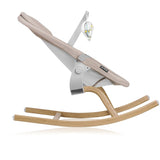 Set balansoar si scaun de masa, Lionelo, Dalia, Scaun cu 2 suporturi pentru picioare, Cu tavita, Balansoar 4 in 1 cu inaltime reglabia si bara cu jucarii, Conform cu EN14988, EN1888-1 EN1888-2, EN1466, Gri