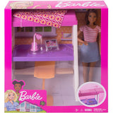 Set Barbie by Mattel Estate Birou cu pat supraetajat, papusa si accesorii