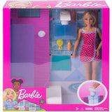 Set Barbie by Mattel Estate cabina dus cu papusa si accesorii