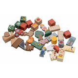 Set blocuri constructie, Free2Play, Farm Animals, Contine 36 piese, Din lemn, Pentru dezvoltarea abilitatilor motorii fine, 12 luni+, Multicolor
