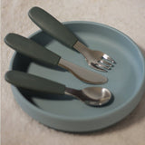 Set complet tacamuri, Petite&Mars, Take&Match, Din silicon si otel inoxidabil, Fara BPA, 12 luni+, Roz